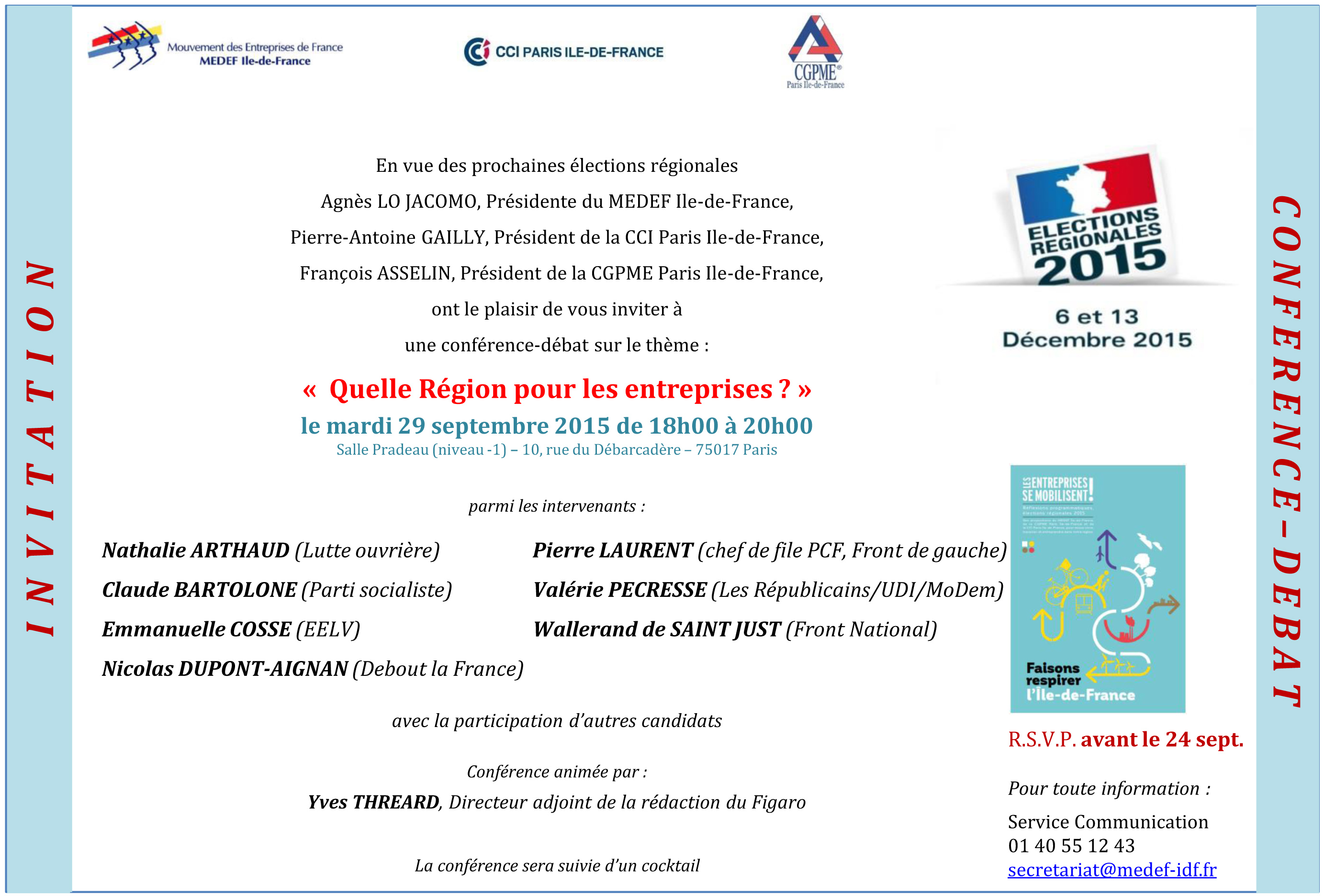 Conférence-débat autour des élections régionales