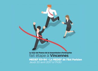 Le tour de France de la transmission d’entreprise fait étape à Vincennes Jeudi 20 avril 2017 à 17h30