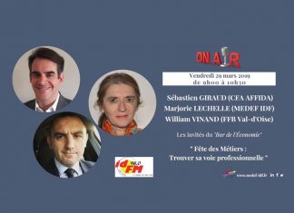 ANNONCE PRESSE – Sébastien GIRAUD (CFA AFFIDA), Marjorie LECHELLE (MEDEF IDF) et William VINAND (FFB 95) sur Radio Enghien – Vendredi 29 mars de 9h00 à 10h30