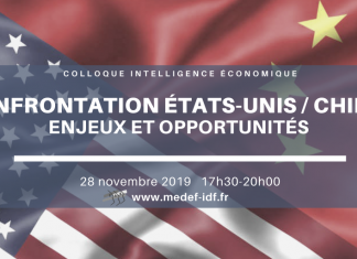 Colloque IE « Confrontation États-Unis / Chine. Enjeux et opportunités » – 28 novembre 2019