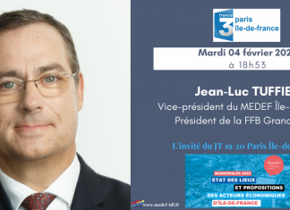 #Municipales2020 : État des lieux et propositions des acteurs économiques d’Île-de-France | Jean-Luc Tuffier sur France 3 Paris Île-de-France