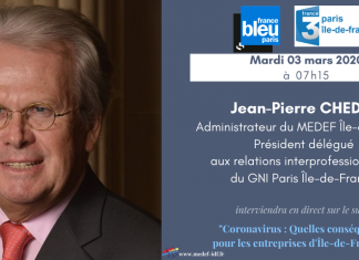 #Coronavirus : Quelles conséquences pour les entreprises d’Île-de-France ? | Jean-Pierre Chedal sur France Bleu Paris et France 3 Paris Île-de-France