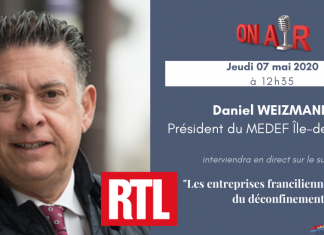 Les entreprises franciliennes à l’heure du déconfinement | Daniel Weizmann est l’invité de RTL midi