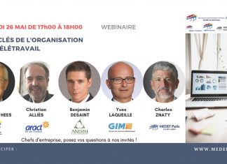 WEBINAIRE | Les clés de l’organisation du télétravail – 26 mai 2020
