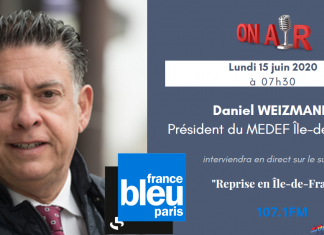 Reprise en Île-de-France | Daniel Weizmann sur France Bleu – lundi 15 juin à 7h30