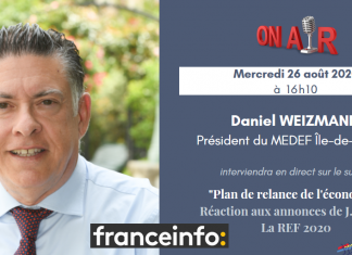 Plan de relance de l’économie | Daniel Weizmann sur Franceinfo – mercredi 26 août à 16h10