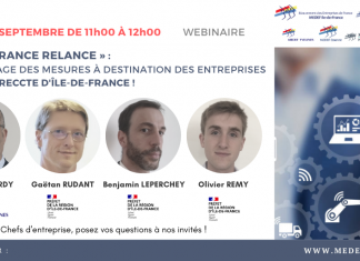 WEBINAIRE | Plan « France Relance » : Décryptage des mesures à destination des entreprises par la Direccte d’Île-de-France ! – 21 septembre 2020