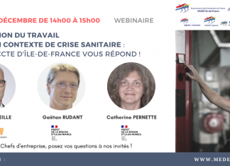 WEBINAIRE | Inspection du travail dans un contexte de crise sanitaire : La Direccte d’Île-de-France vous répond ! – 17 décembre 2020