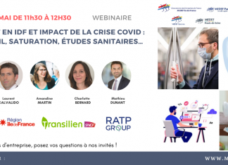 WEBINAIRE | Transport en IDF et impact de la crise COVID : télétravail, saturation, études sanitaires… 7 mai à 11H30
