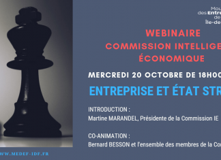 WEBINAIRE | Entreprise et État stratège – 20 octobre 2021 à 18h