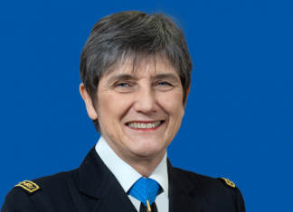 Isabelle Guion de Méritens, Générale de corps d’armée de la Gendarmerie, Inspectrice générale de l’Administration, Présidente de l’Association Femmes de l’Intérieur