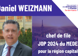 Daniel Weizmann, chef de file JOP 2024 du MEDEF pour la région capitale